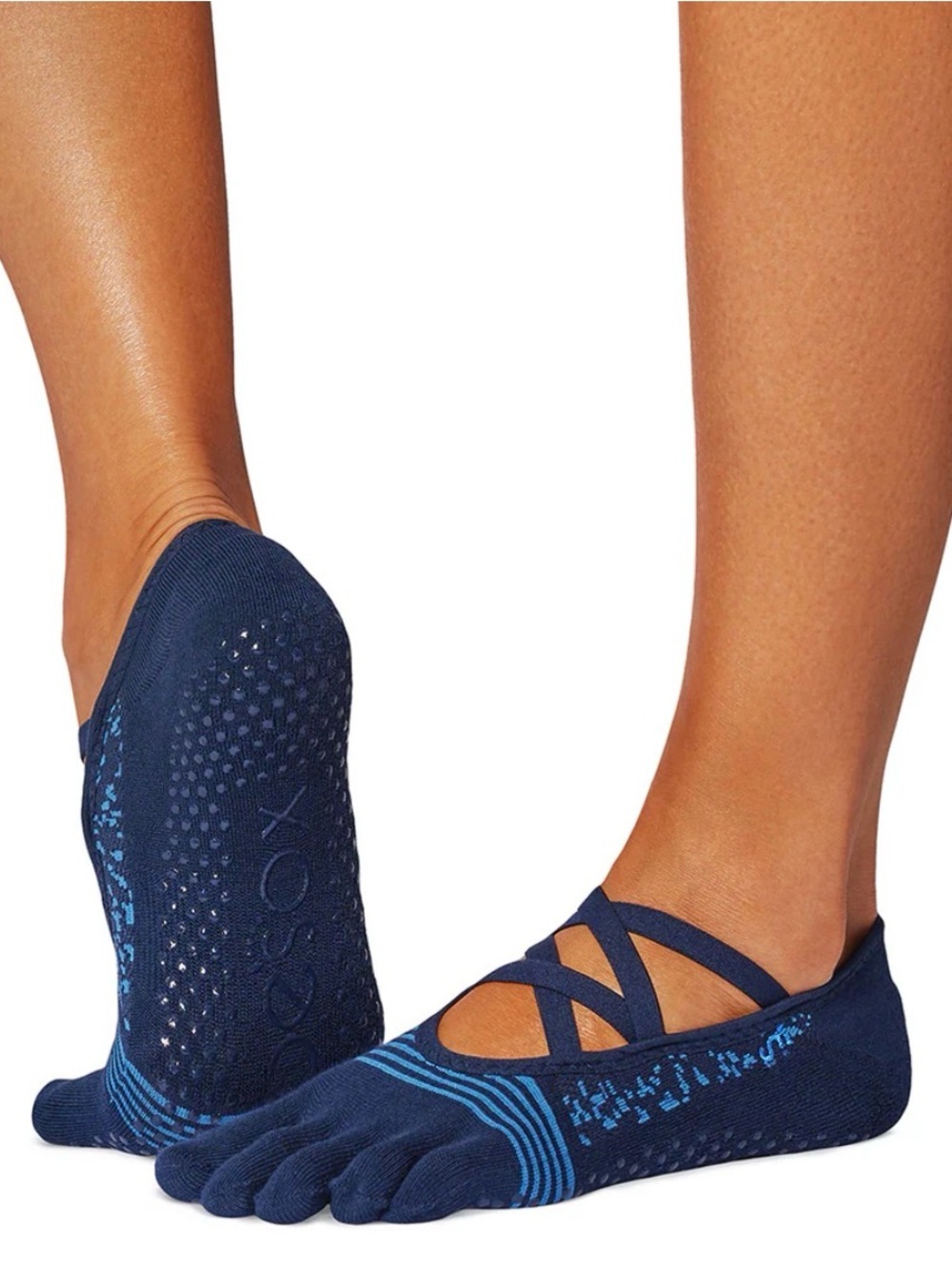 Toesox Elle Tec Full Toe Grip Socks Small - Picture 2 of 7